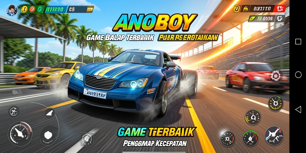 Tampilan menarik dari balapan seru di ANOBOY.