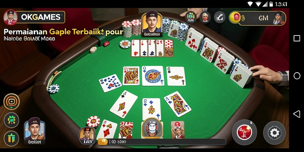 Tampilan gameplay seru dari permainan Gaple di OKGAMES.