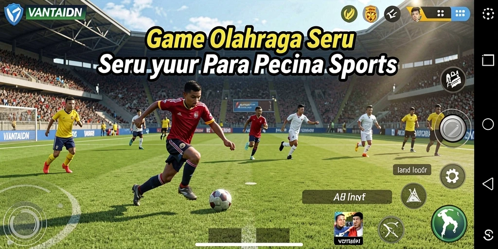 Tampilan gameplay seru dari VANTAIDN yang penuh aksi olahraga.